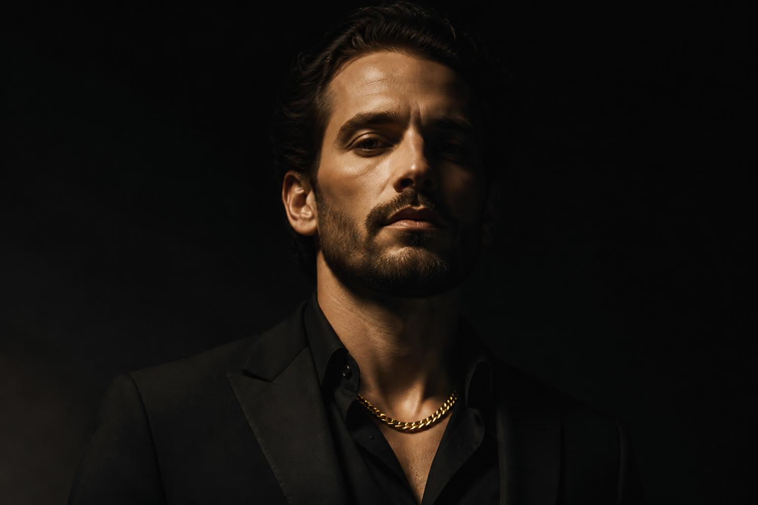 A man wearing a GoldTeam chain